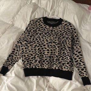Tahari leopard sweater